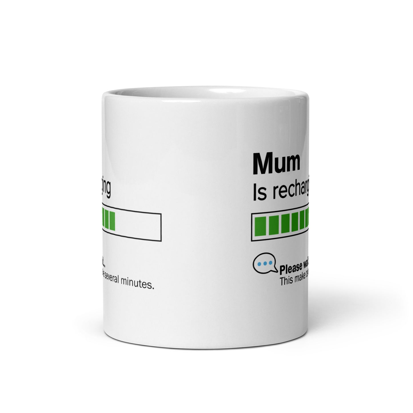 Mum Is Recharging Mug - 11oz - Ideal Gift for Moms